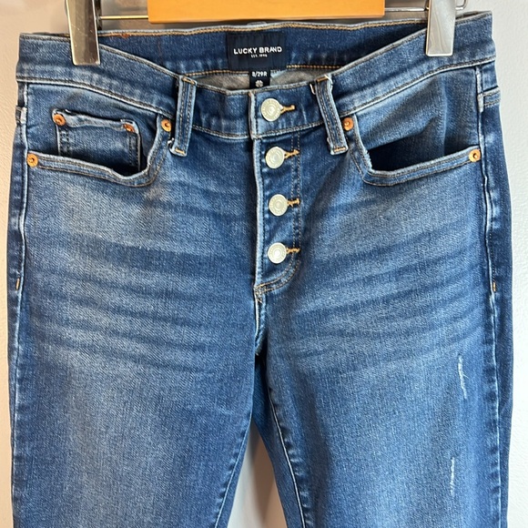 Lucky Brand Sweet Exposed Button Bootcut Jeans Size 8/29R - Picture 3 of 13